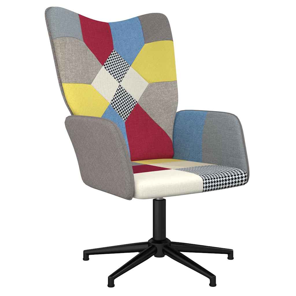 Vidaxl relaxstoel patchwork stof