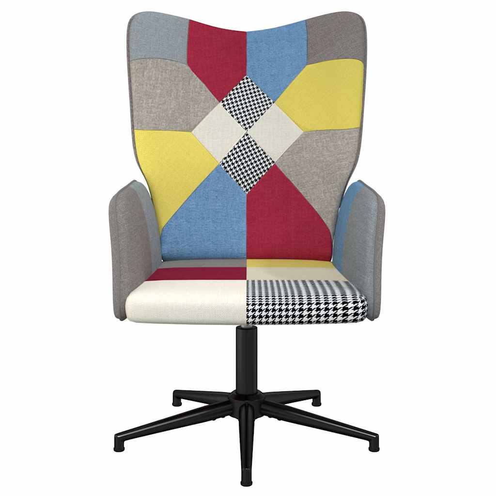 Vidaxl relaxstoel patchwork stof