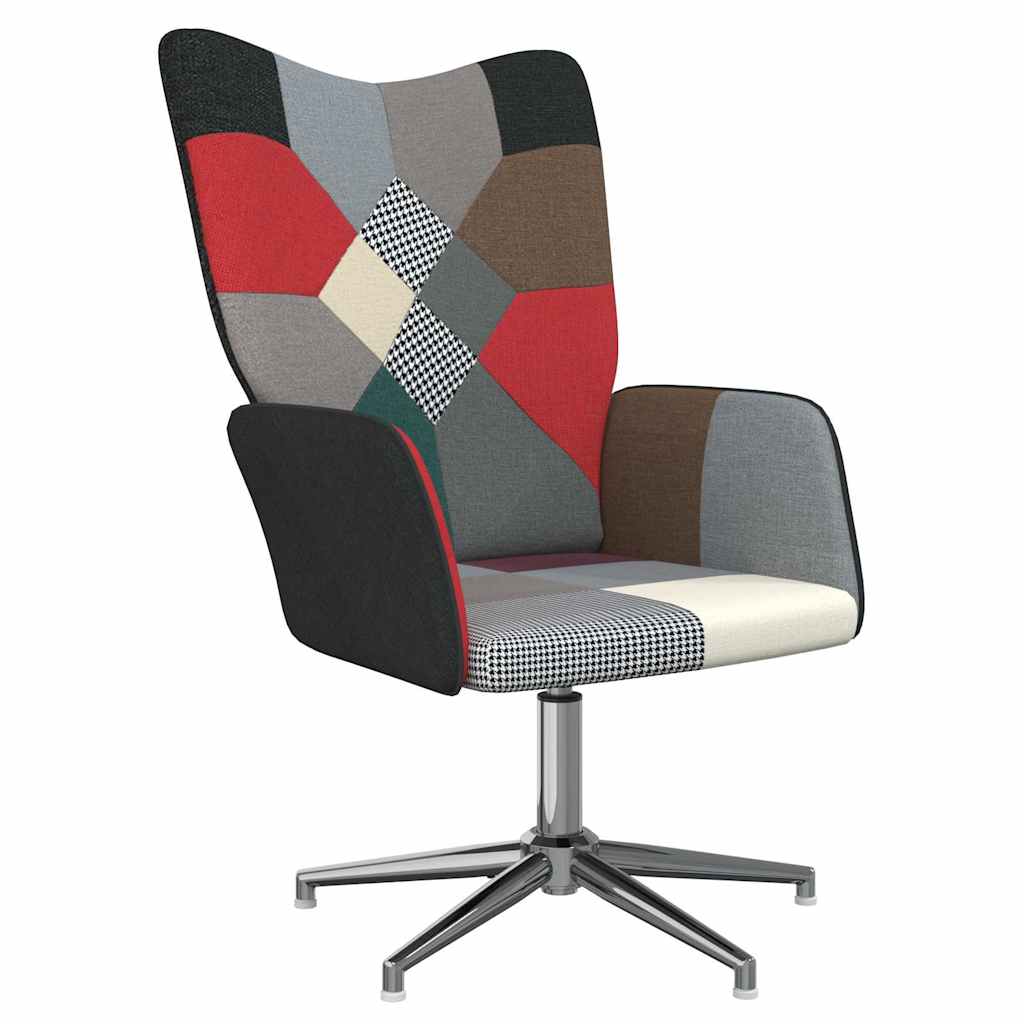 Vidaxl relaxstoel patchwork stof