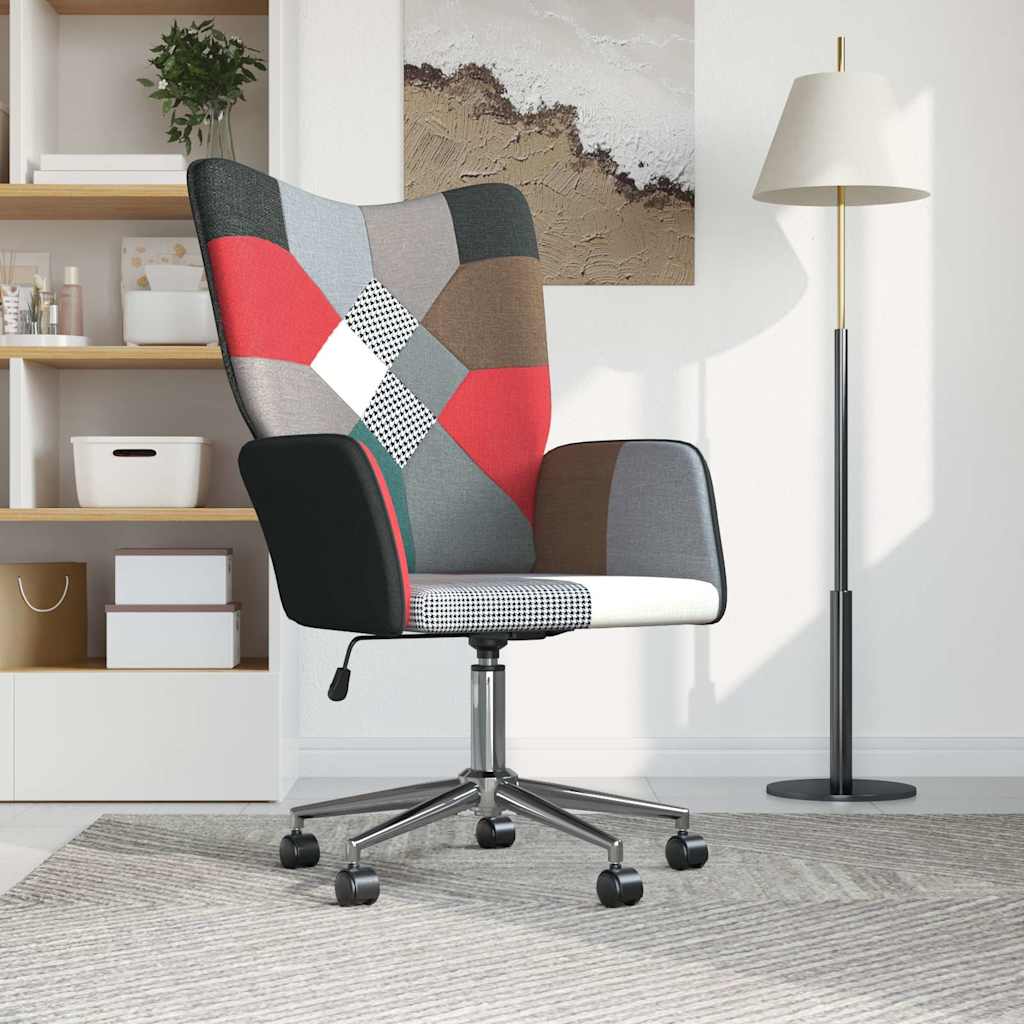 Vidaxl relaxstoel patchwork stof
