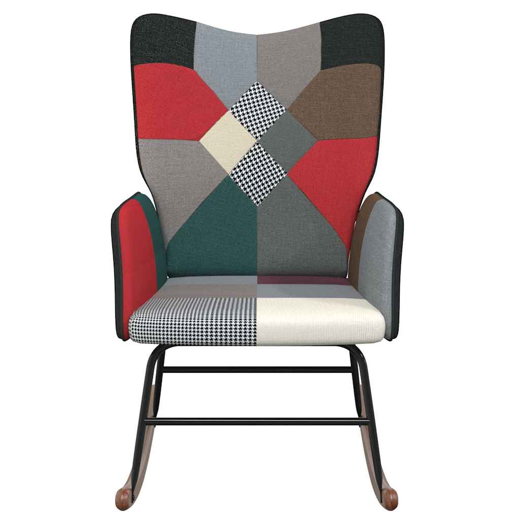 Vidaxl schommelstoel patchwork stof