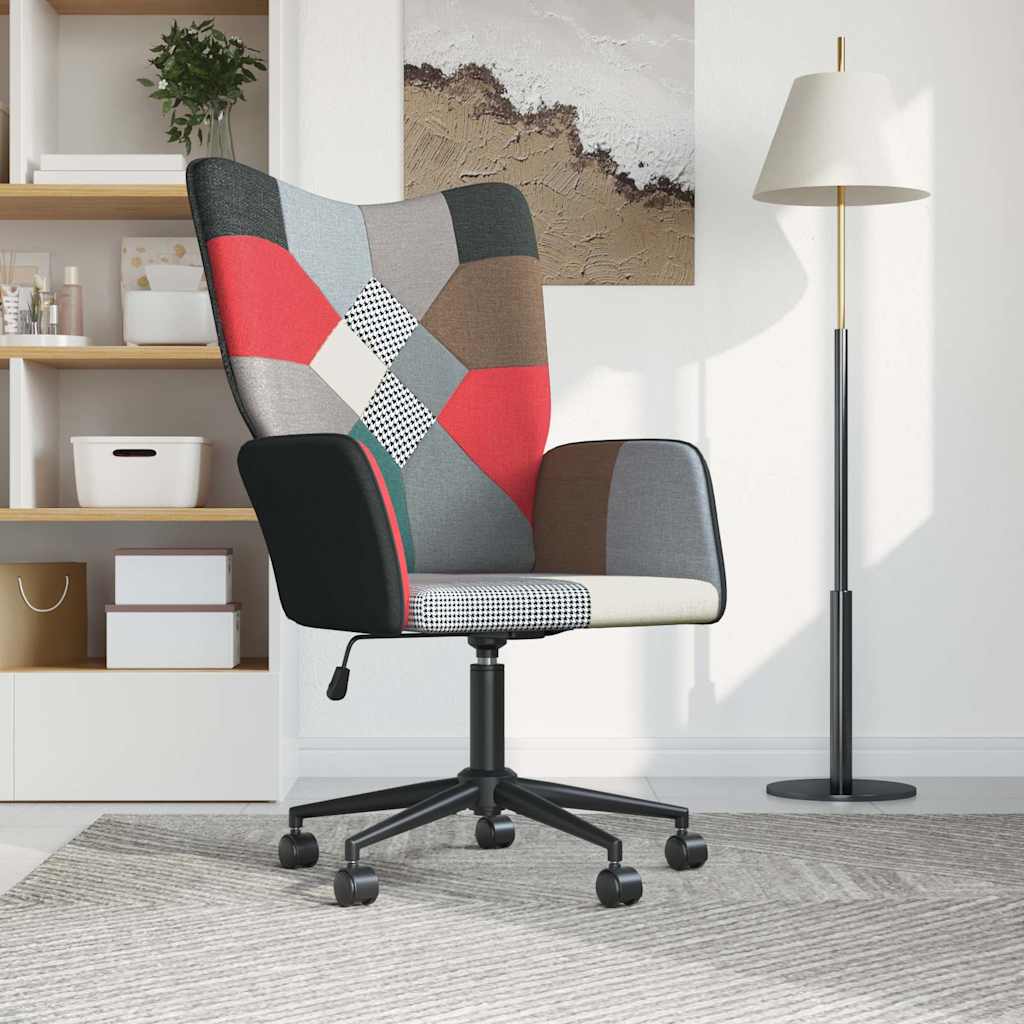 Vidaxl relaxstoel patchwork stof