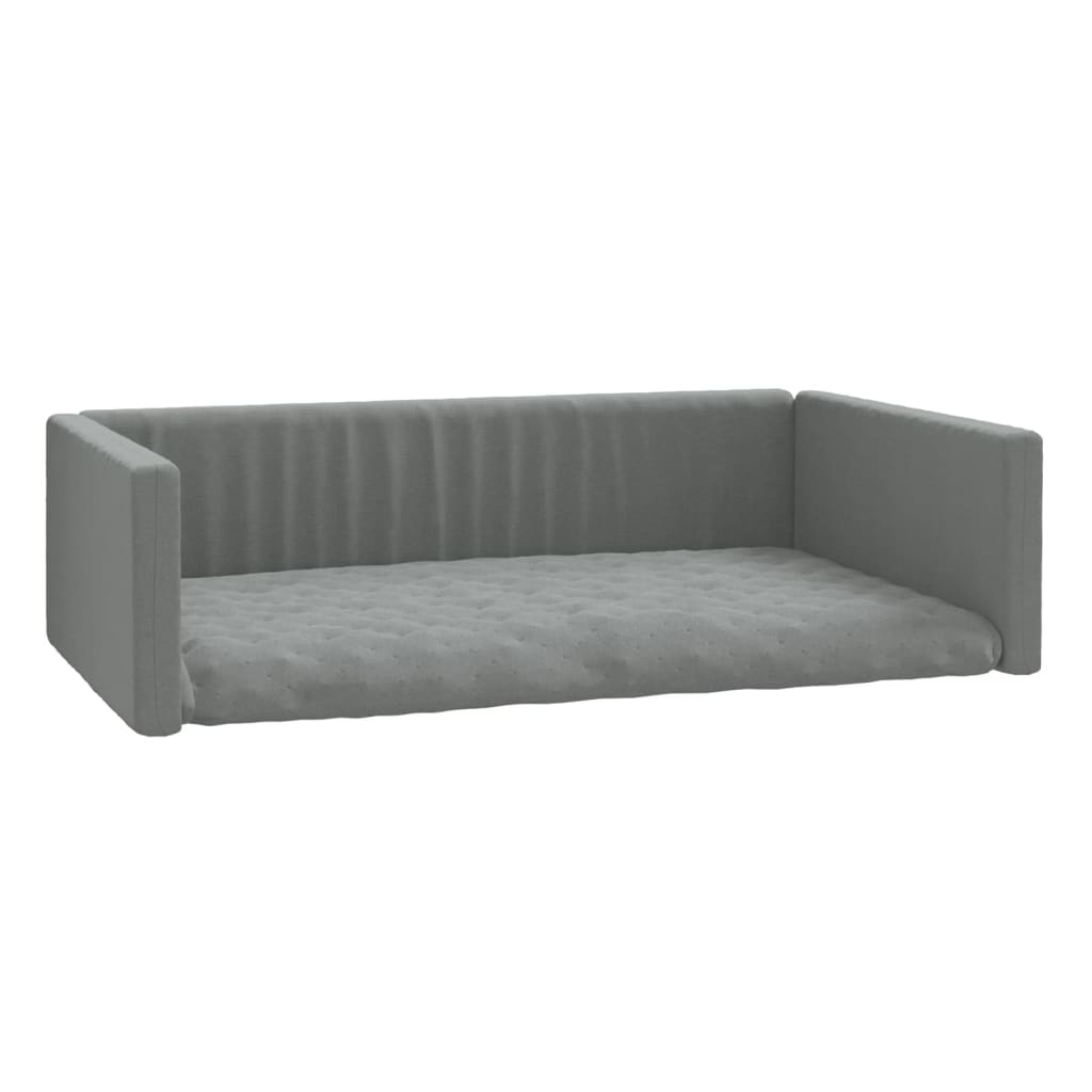 Vidaxl Car Hundekorb Leinen Look 110x70 cm hellgrau
