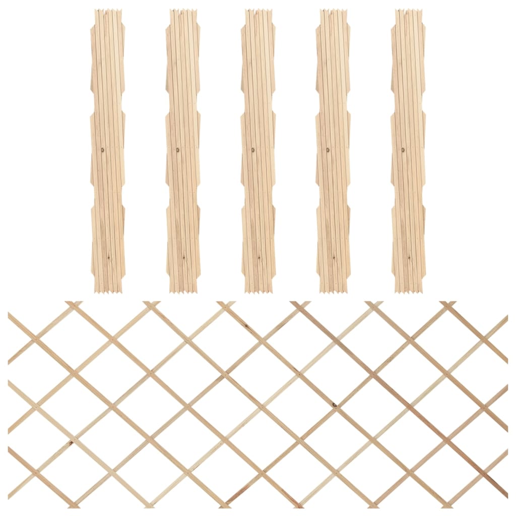 Vidaxl Garden Slat Works 5 St 180x80 cm Festkieferholz