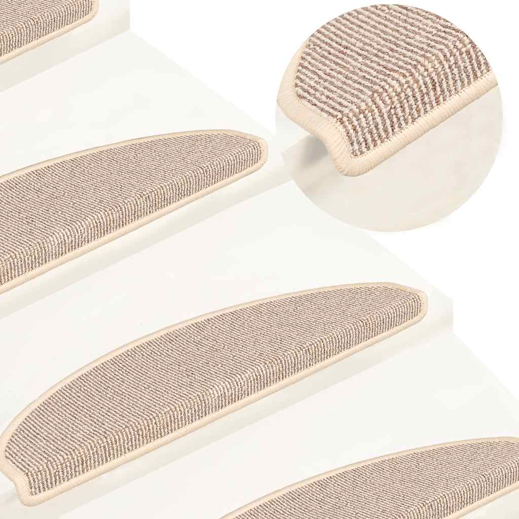 VidaXL Stufenmatten 15 Stück 65x21x4 cm weiß und braun