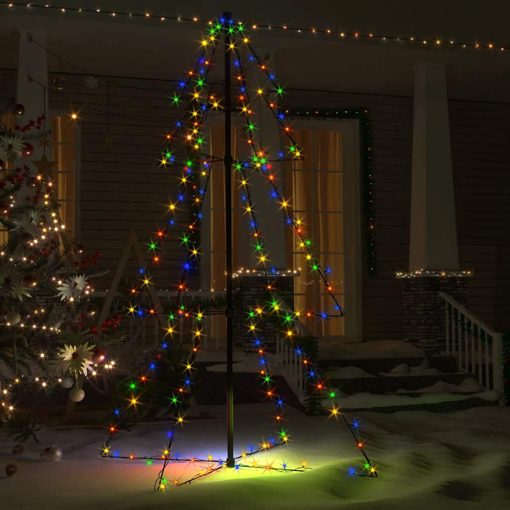 Vidaxl KegelKERSTBOOM 200 LEDs innerhalb und außerhalb von 98x150 cm