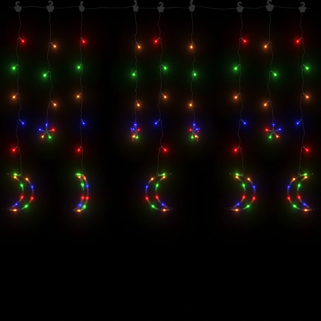 Vidaxl Light Garland Star und Mond 345 LEDs Multi -Colored