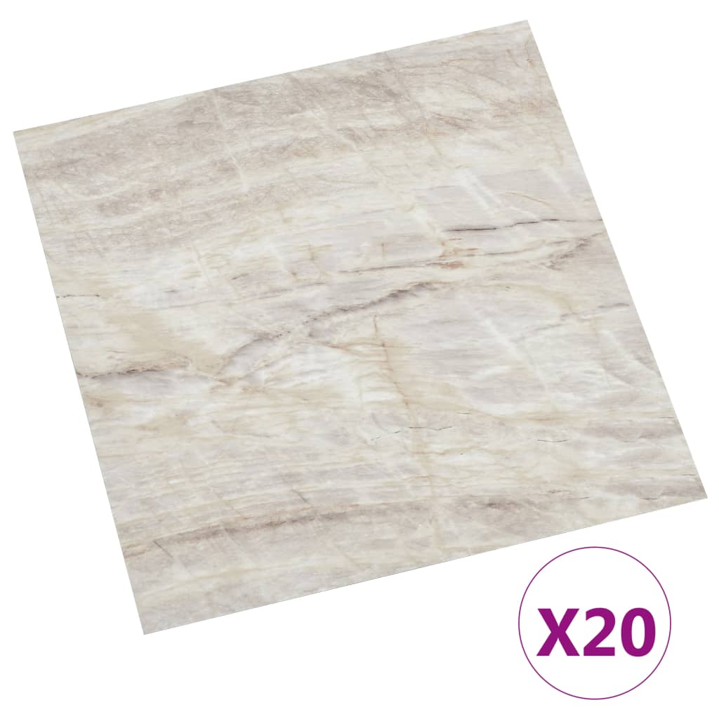 Vidaxx Bodendielen 20 Stück selbstklebend 1,86 m² PVC Beige
