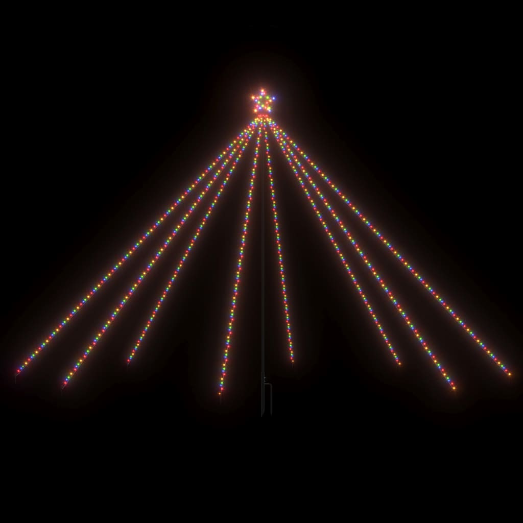 Vidaxl Weihnachtsbaumbeleuchtung 576 LEDs im Inneren von 3,6 m multi -gelenkt
