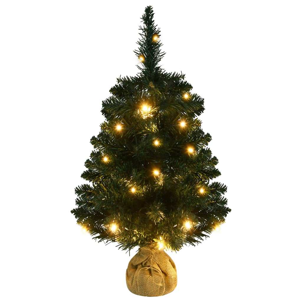 Vidaxl Kunstkerstboom mit Beleuchtung und Standard 60 cm PVC Green