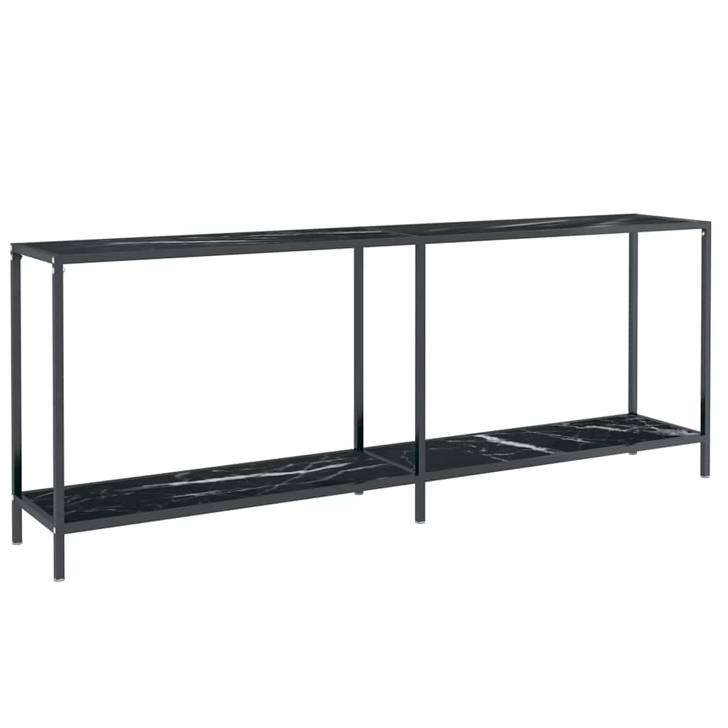 Vidaxl wandtafel 200x35x75,5 cm gehard glas zwart