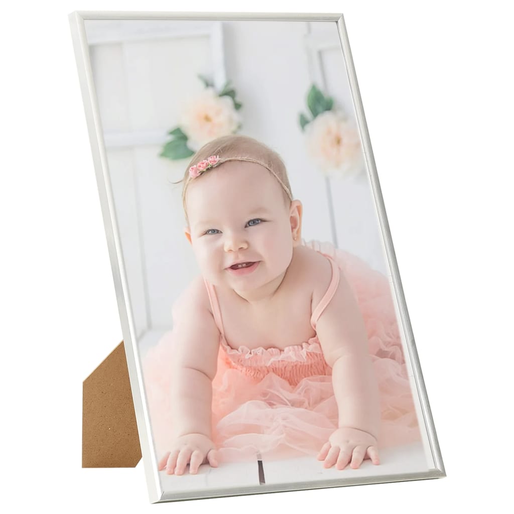 VIDAXL -Fotorahmen 5 PCs für Tabelle 21x29.7 cm MDF Silberfarbe