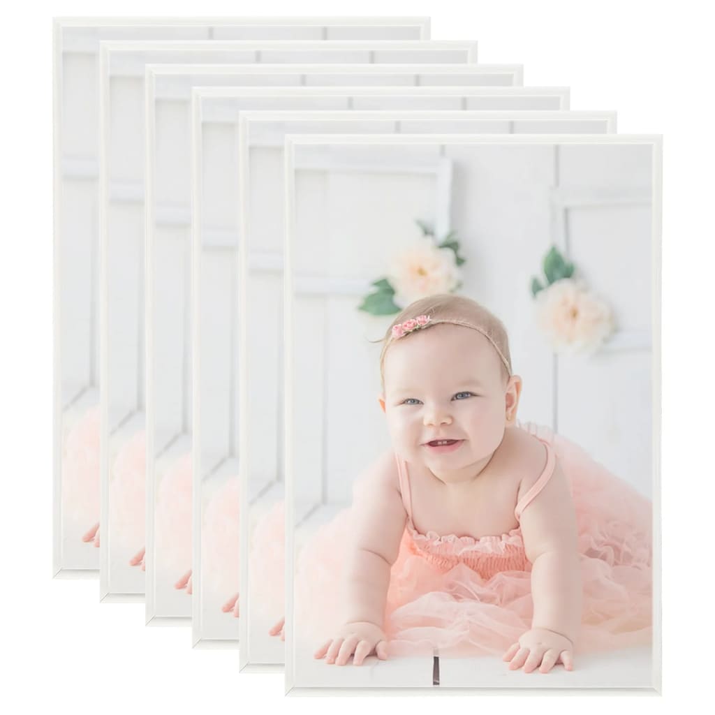 VIDAXL -Fotorahmen 5 PCs für Wand oder Tabelle 50x70 cm MDF Silberfarbe