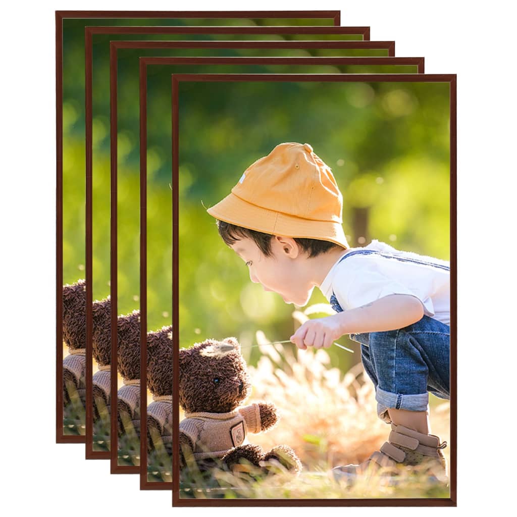 VIDAXL -Fotorahmen 5 PCs für Wand oder Tabelle 59.4x84 cm MDF Bronzefarbe