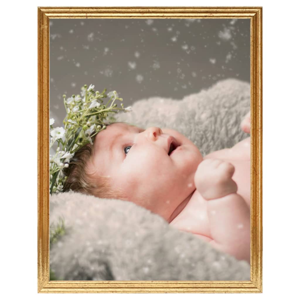 VIDAXL -Fotorahmen 10 PCs für Tabelle 13x18 cm MDF Gold gefärbt