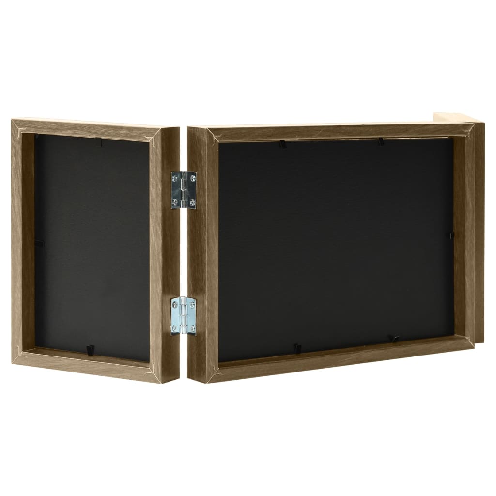 Vidaxl Fotorahmen Triptychon 22x15 cm+2x (10x15 cm) hellbraun