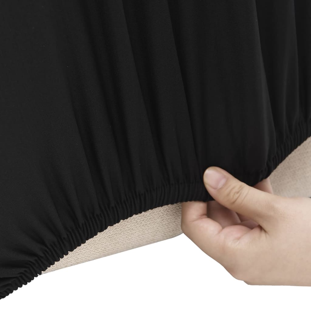 Vidaxl Bankhoes Stretch Polyester Trikotschwarz