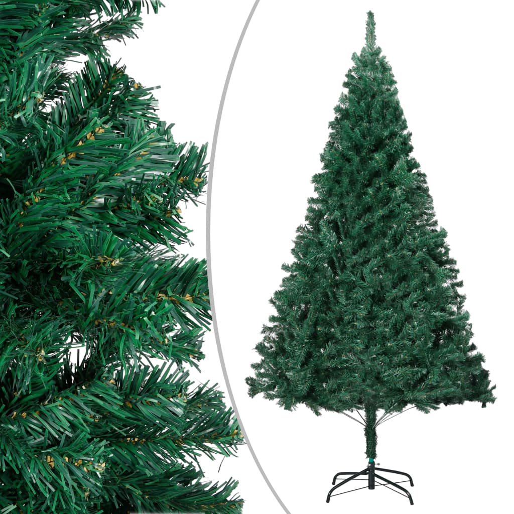 Vidaxl Kunstkerstboom mit Beleuchtung und Weihnachtskugeln 120 cm PVC Grün