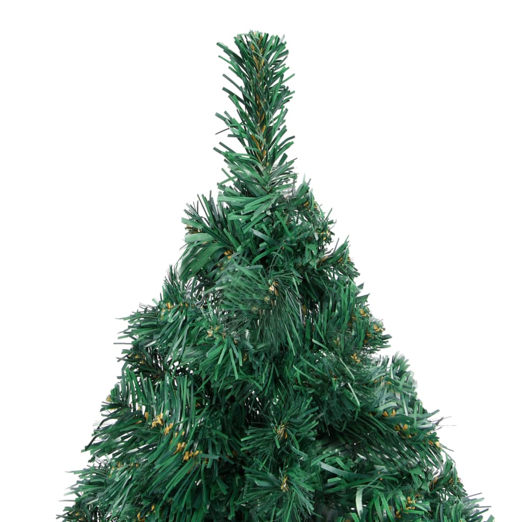 Vidaxl Kunstkerstboom mit Beleuchtung und Weihnachtskugeln 150 cm PVC Green