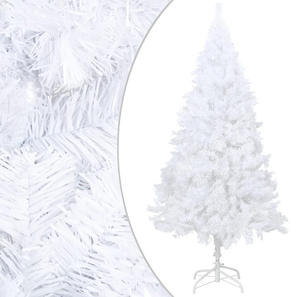 Vidaxl Kunstkerstboom mit Beleuchtung und Weihnachtskugeln 120 cm PVC Weiß