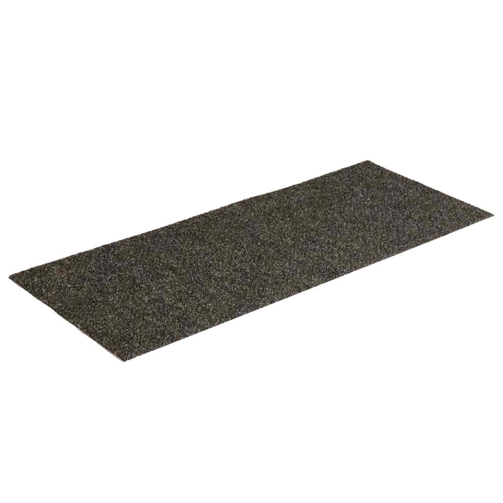 Vidaxl -Treppenmatten selbstadhäsiv 15 Teile 60x25 cm Anthrazit rechteckig
