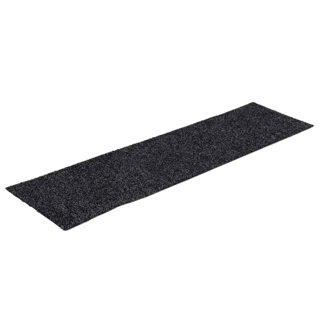 Vidaxl -Treppenmatten Selbstadhäsiv 15 Teile 76x20 cm grau rechteckig