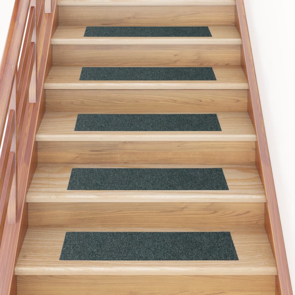 Vidaxl -Treppenmatten selbstadhäsiv 15 Teile 76x20 cm Grün Rechteckig