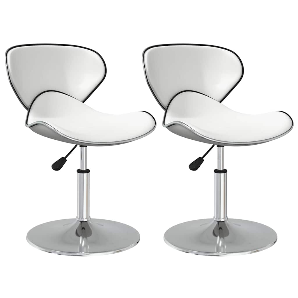 Vidaxl eetkamerstoelen 2 st kunstleer wit