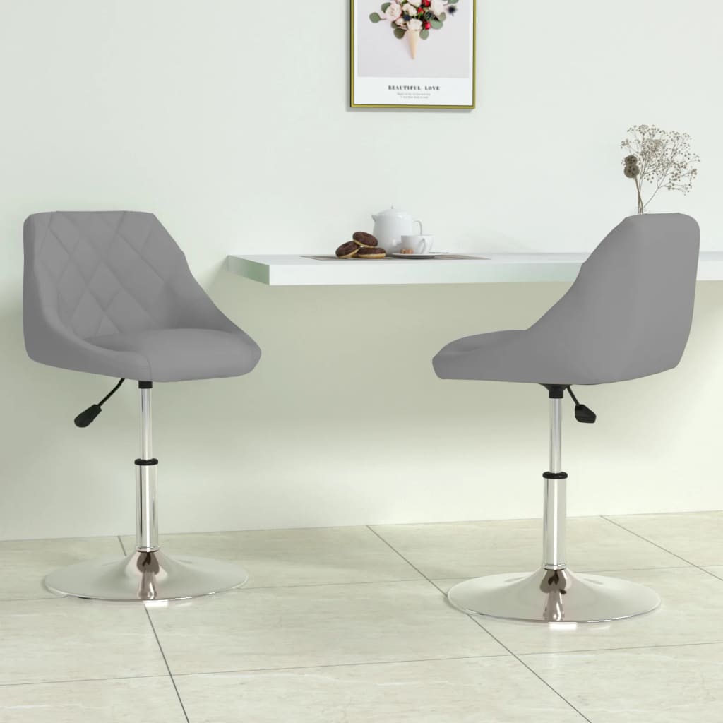 Vidaxl eetkamerstoelen draaibaar 2 st fluweel lichtgrijs