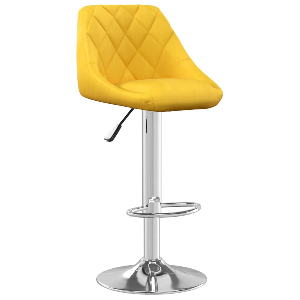 Vidaxl barkruk fluweel mosterdgeel