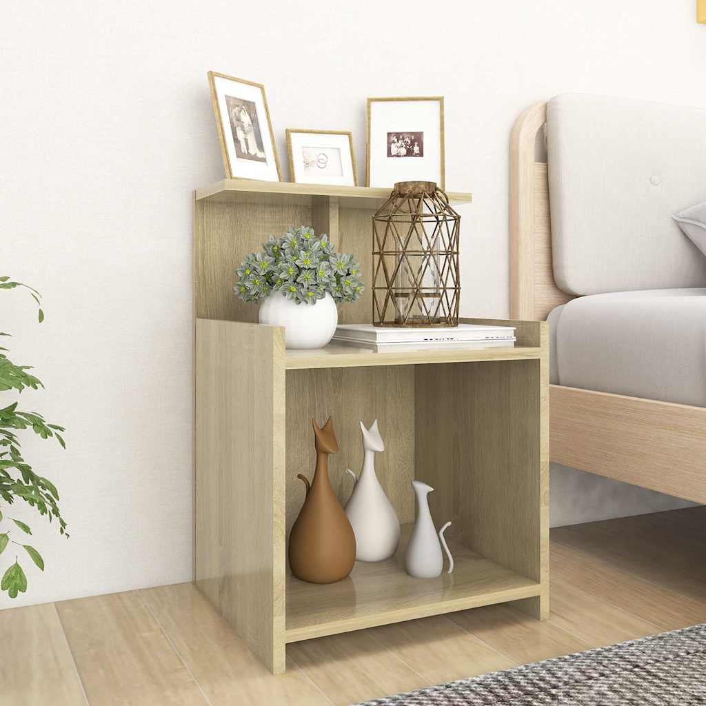 Vidaxl nachtkastjes 2 st 40x35x60 cm bewerkt hout sonoma eikenkleurig