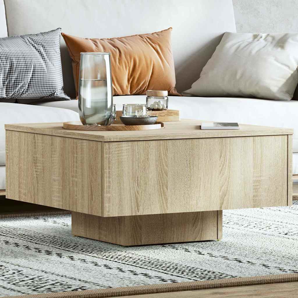 Vidaxl salontafel 60x60x31,5 cm bewerkt hout sonoma eikenkleurig