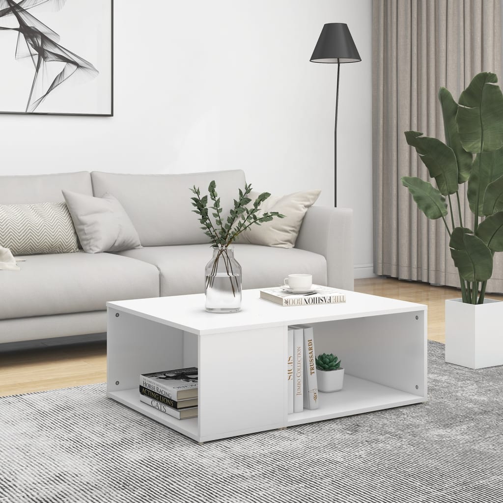 Vidaxl salontafel 90x67x33 cm bewerkt hout wit