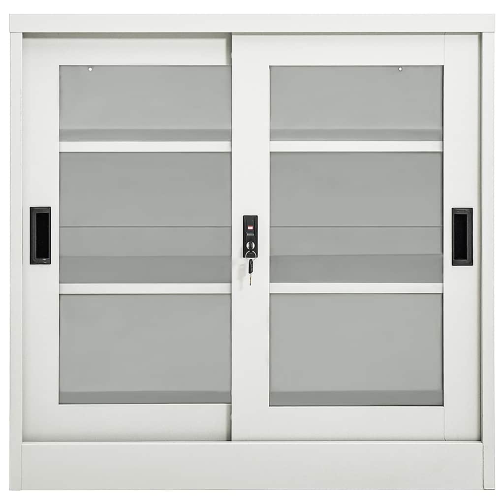 Vidaxl roldeurkast 90x40x90 cm staal lichtgrijs