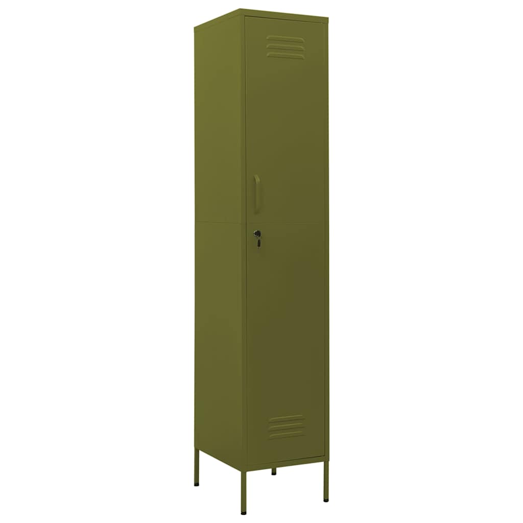 Vidaxl lockerkast 35x46x180 cm staal olijfgroen