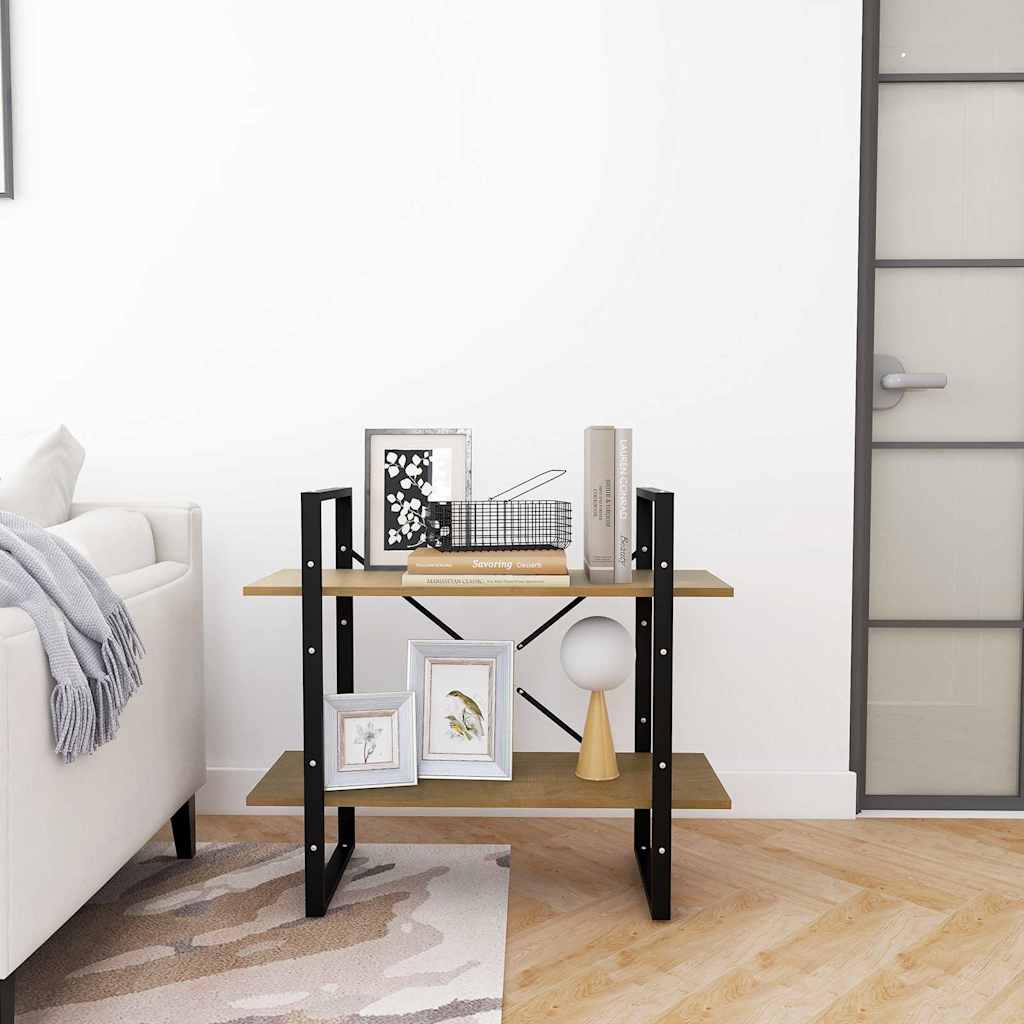 Vidaxl boekenkast met 2 schappen 80x30x70 cm massief grenenhout