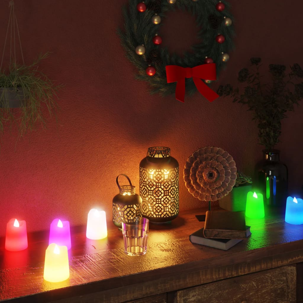 Vidaxl Teelights 12 ST LED Flameless Electric Multi -Colored