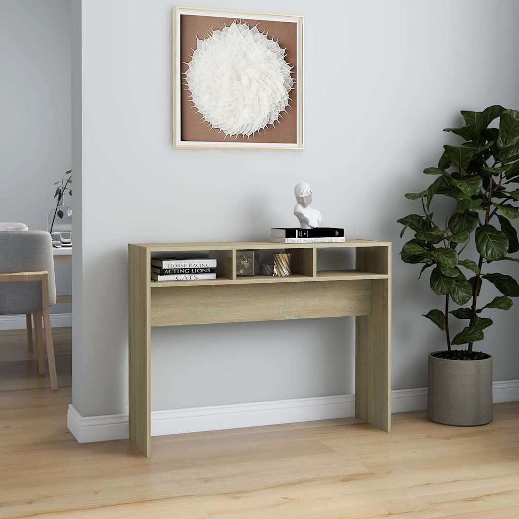 Vidaxl wandtafel 105x30x80 cm bewerkt hout sonoma eikenkleurig