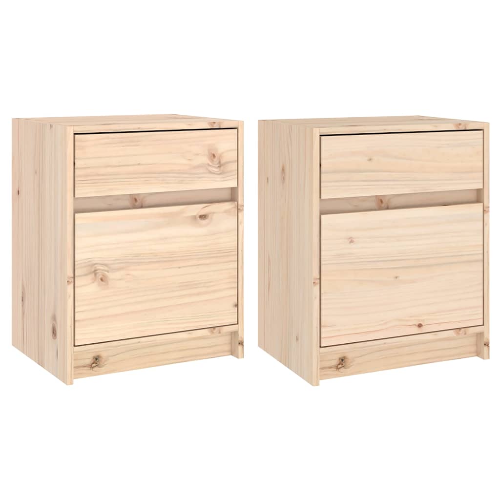 Vidaxl nachtkastjes 2 st 50x34x50 cm massief grenenhout