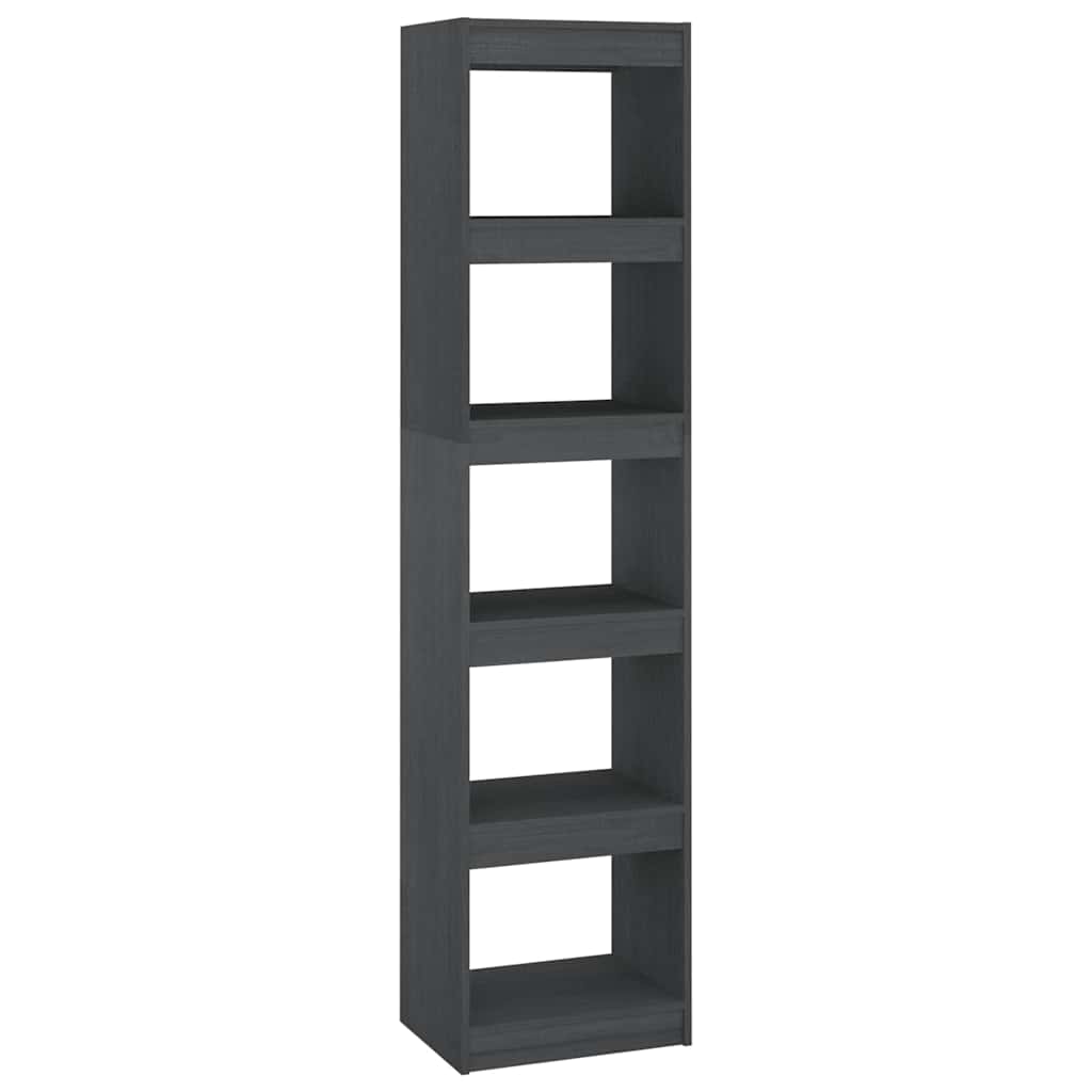 Vidaxl boekenkast kamerscherm 40x30x167,5 cm massief grenenhout grijs
