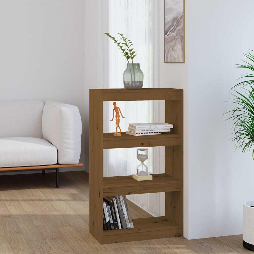 Vidaxl boekenkast kamerscherm 60x30x103,5 cm grenenhout honingbruin