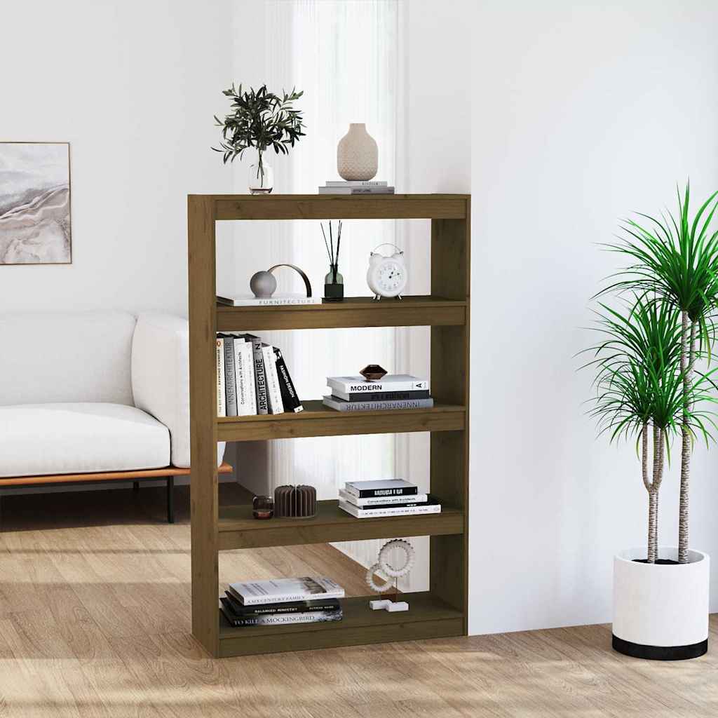 Vidaxl boekenkast kamerscherm 80x30x135,5 cm grenenhout honingbruin