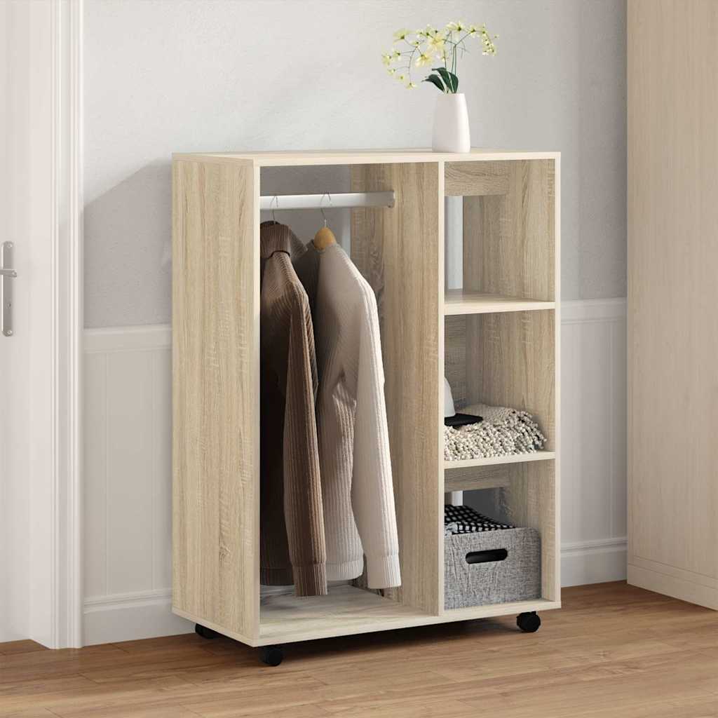 Vidaxl kledingkast 80x40x110 cm bewerkt hout sonoma eikenkleurig