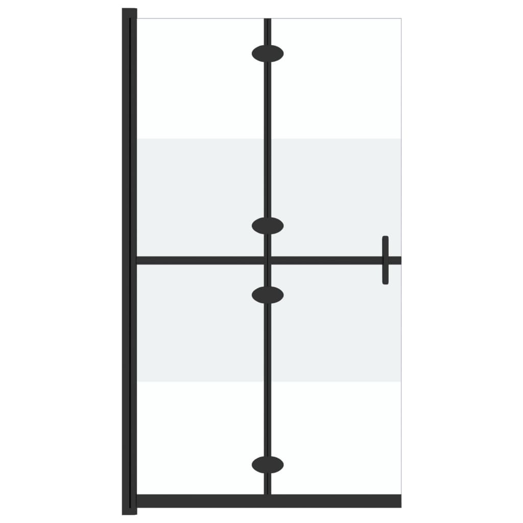 Vidaxl begehete Duschwand zusammenklappbar 90x190 cm Esg-Glas Halfmat