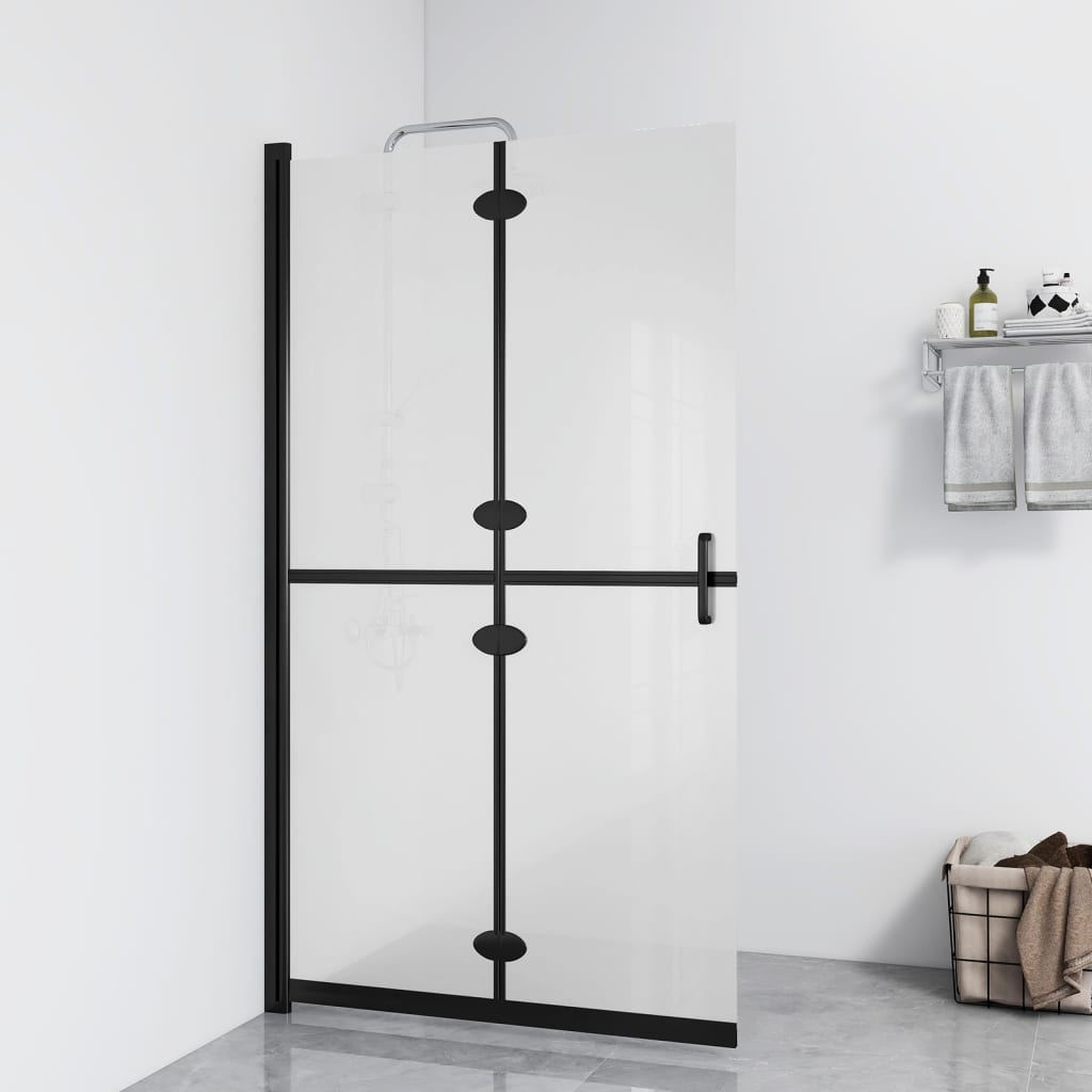 Vidaxl Walk-in Duschwand zusammenklappbar 100x190 cm Esg-Glas Matte