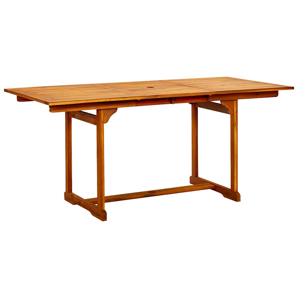 Vidaxl tuintafel (120-170)x80x75 cm massief acaciahout