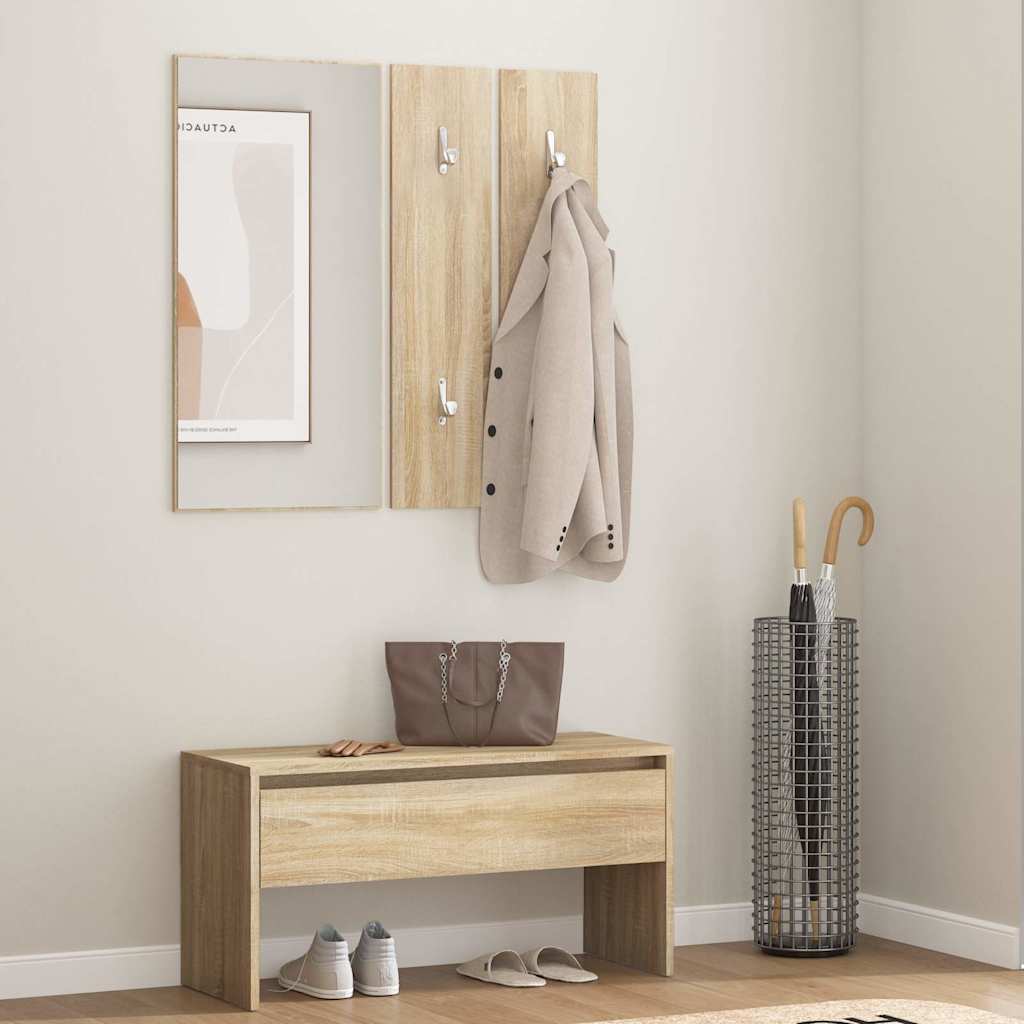 Vidaxl garderobe set bewerkt hout sonoma eiken