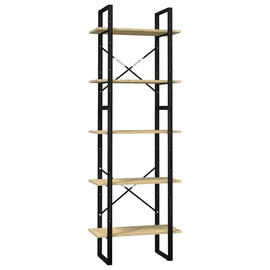 Vidaxl boekenkast met 5 schappen 60x30x175 cm massief grenenhout