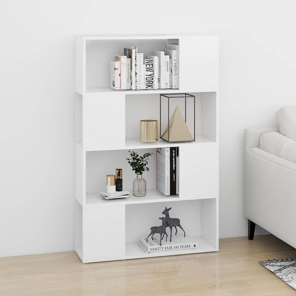 Vidaxl boekenkast kamerscherm 80x24x124,5 cm bewerkt hout wit