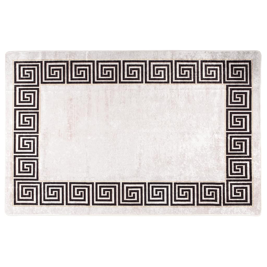 Vidaxl Teppich waschbarer Anti-Schlag 80x150 cm Licht Beige